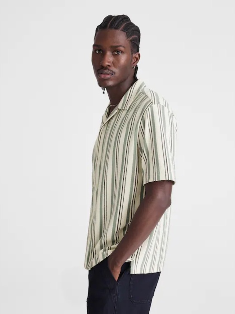 Madewell The Camp Shirt in Seaport Terry Frosted Cypress Size L NWD $98
0A074 - Picture 4 of 12
